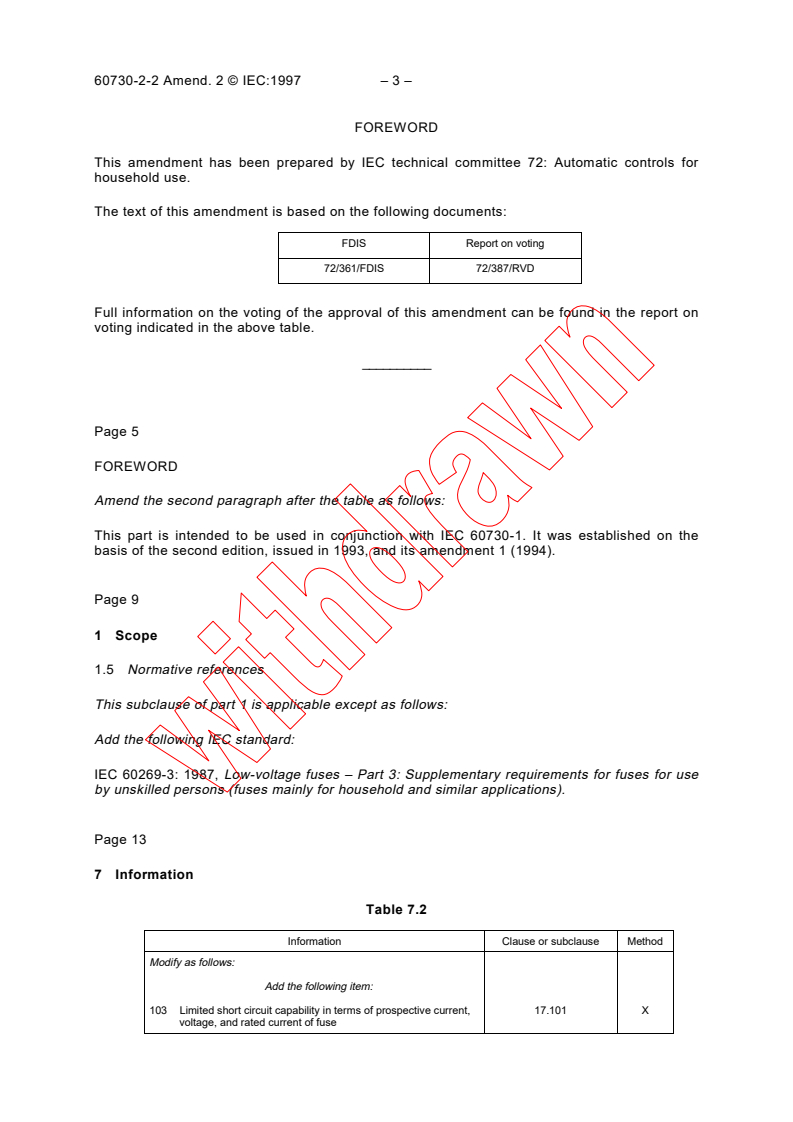 IEC 60730-2-2:1990/AMD2:1997 - Amendment 2 - Automatic electrical controls for household and similar use. Part 2: Particular requirements for thermal motor protectors
Released:6/5/1997
Isbn:2831838940
