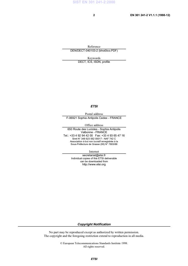 SIST EN 301 241-2:2000 SIST EN 301 241-2:2000 - Page 4 preview