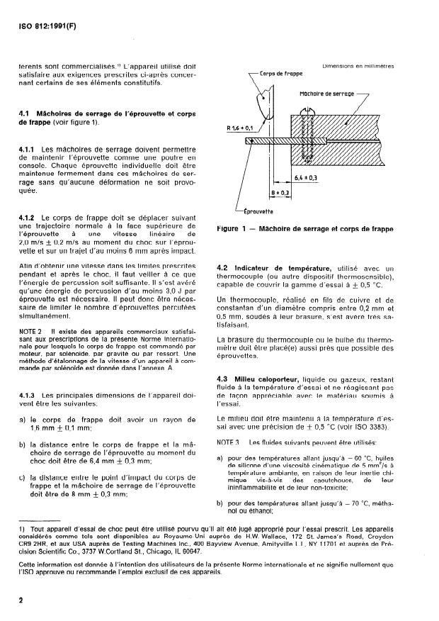 ISO 812:1991 ISO 812:1991 - Caoutchouc vulcanisé -- Détermination de la fragilité a basse température - Page 4 preview