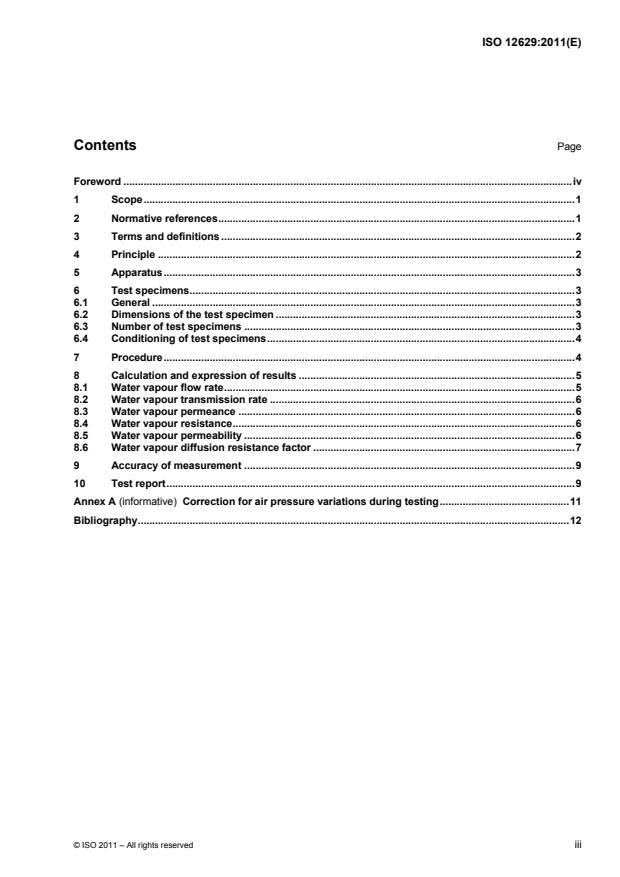 ISO 12629:2011 - Thermal insulating products for building equipment and industrial installations -- Determination of water vapour transmission properties of preformed pipe insulation