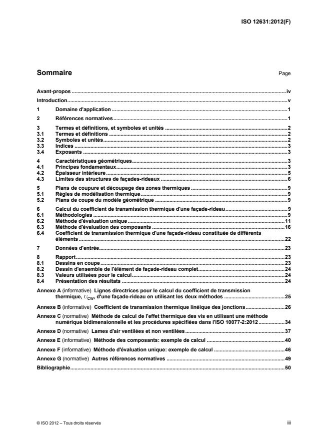 ISO 12631:2012 - Performance thermique des façades-rideaux -- Calcul du coefficient de transmission thermique