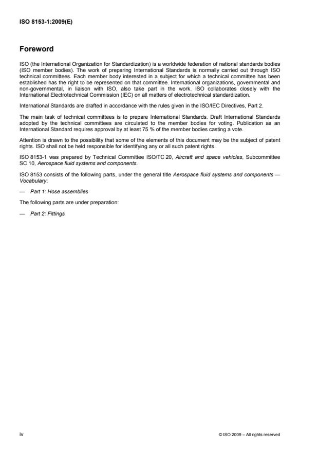 ISO 8153-1:2009 ISO 8153-1:2009 - Aerospace fluid systems and components -- Vocabulary - Page 4 preview
