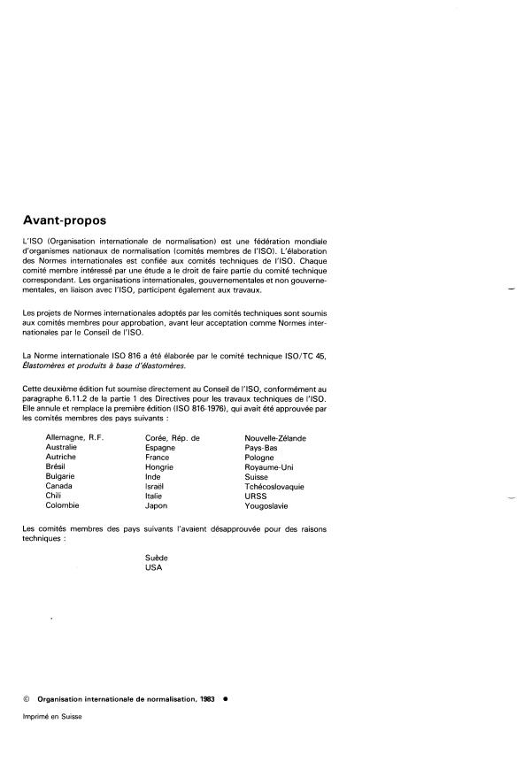 ISO 816:1983 ISO 816:1983 - Caoutchouc vulcanisé -- Détermination de la résistance au déchirement des petites éprouvettes (éprouvettes de Delft) - Page 2 preview