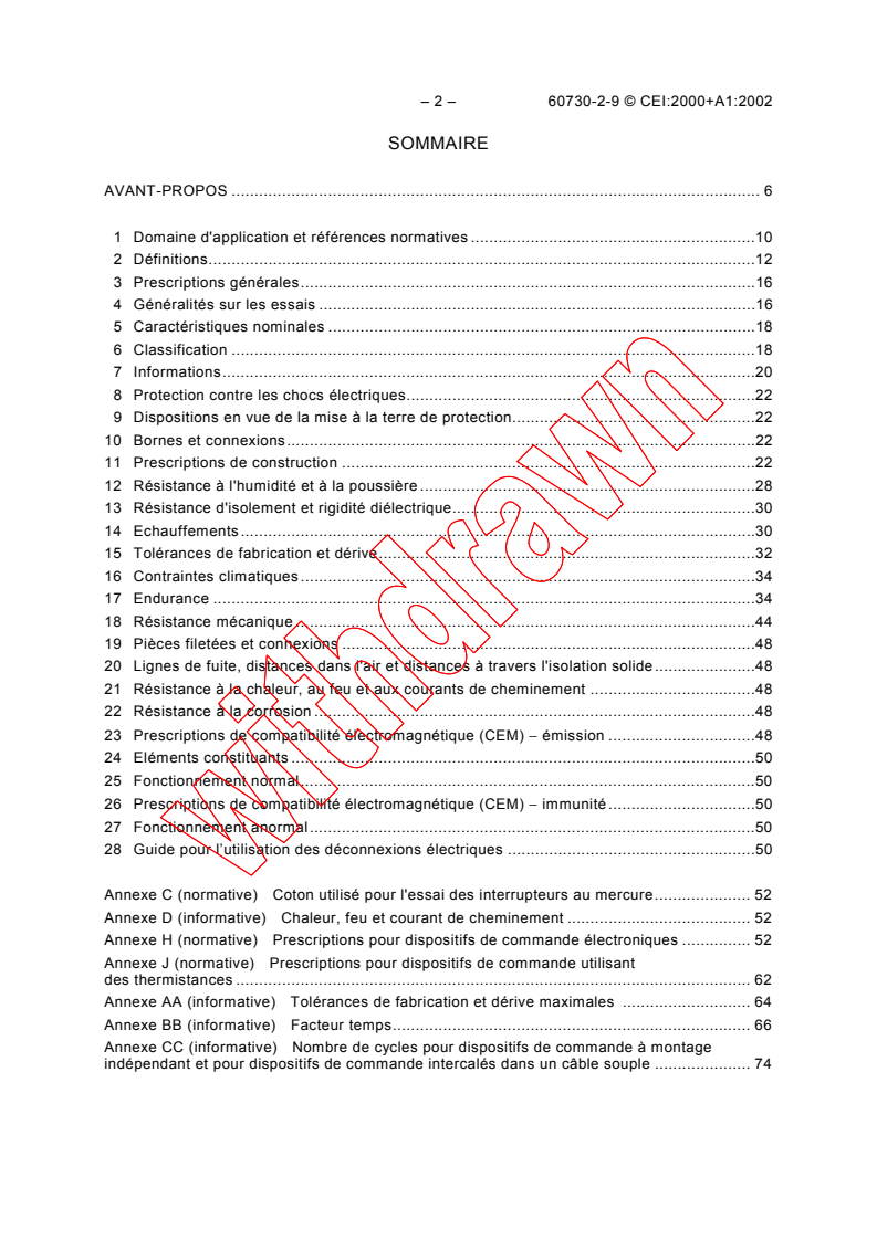 IEC 60730-2-9:2000 IEC 60730-2-9:2000+AMD1:2002 CSV - Automatic electrical controls for household and similar use - Part 2-9: Particular requirements for temperature sensing controls
Released:10/24/2002
Isbn:2831865956 - Page 4 preview