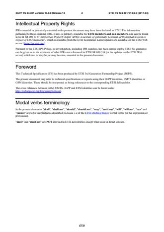 ETSI TS 124 301 V13.9.0 (2017-03) - Universal Mobile Telecommunications System (UMTS); LTE; Non-Access-Stratum (NAS) protocol for Evolved Packet System (EPS); Stage 3 (3GPP TS 24.301 version 13.9.0 Release 13)