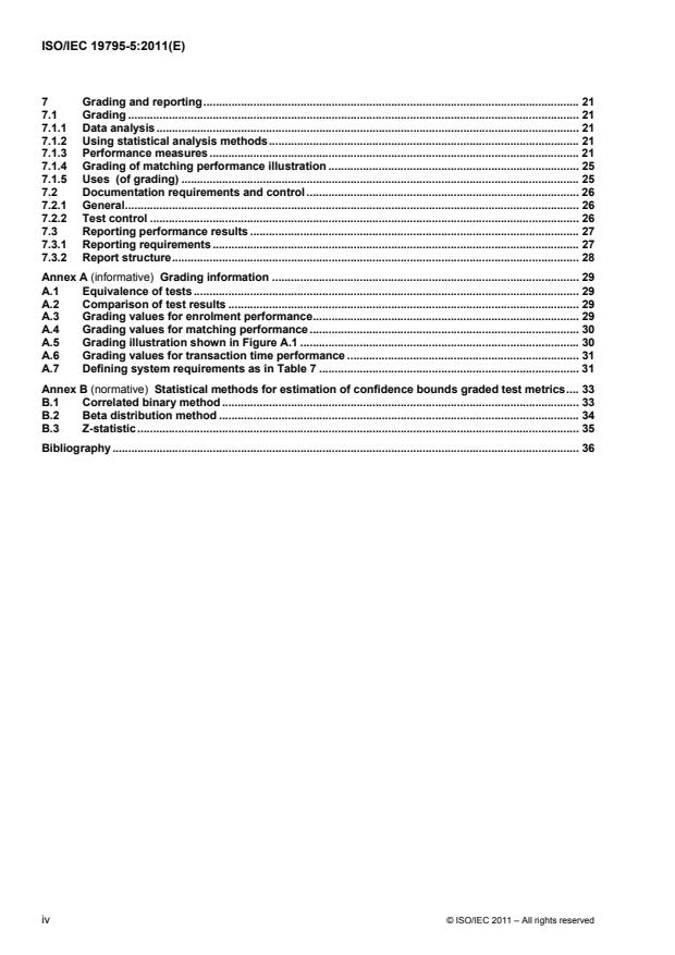 ISO/IEC 19795-5:2011 ISO/IEC 19795-5:2011 - Information technology -- Biometric performance testing and reporting - Page 4 preview