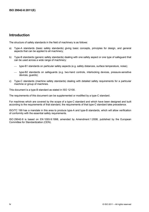 ISO 29042-8:2011 ISO 29042-8:2011 - Safety of machinery -- Evaluation of the emission of airborne hazardous substances - Page 4 preview