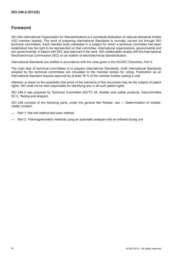 ISO 248-2:2012 ISO 248-2:2012 - Rubber, raw -- Determination of volatile-matter content - Page 4 preview