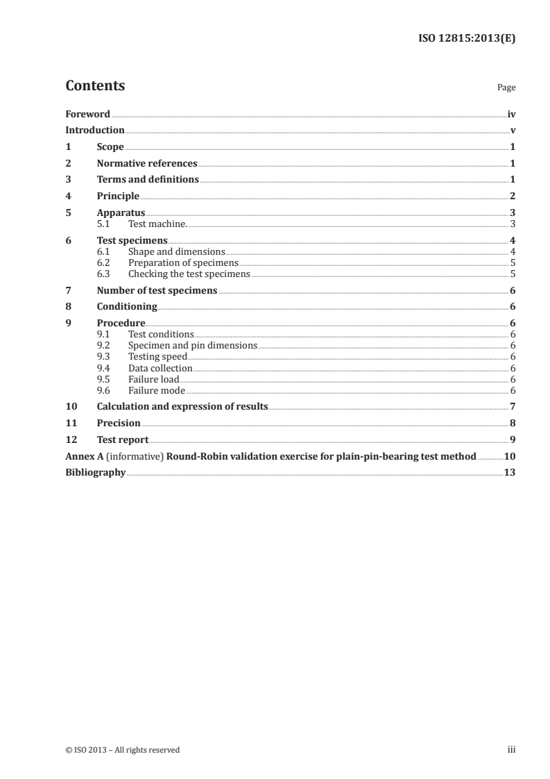 ISO 12815:2013 - Fibre-reinforced plastic composites — Determination of plain-pin bearing strength
Released:2/25/2013