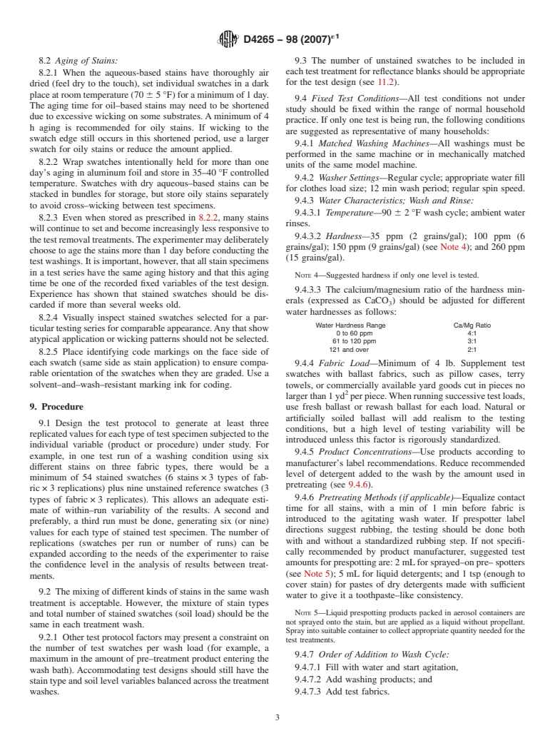 ASTM D4265-98(2007)e1 - Standard Guide for Evaluating Stain Removal Performance in Home Laundering