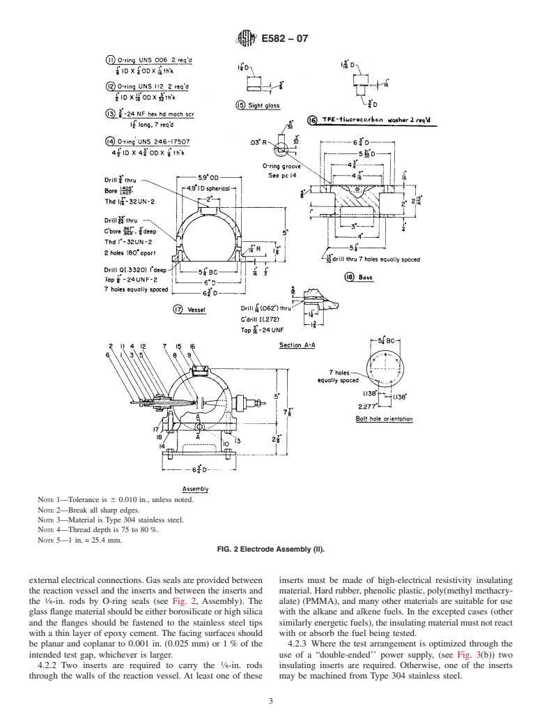 ASTM E582-07 - Standard Test Method for Minimum Ignition Energy and Quenching Distance in Gaseous Mixtures