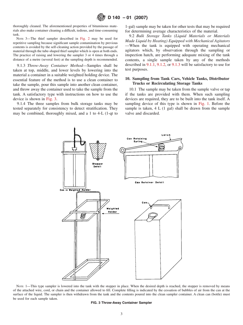 ASTM D140-01(2007) - Standard Practice for Sampling Bituminous Materials