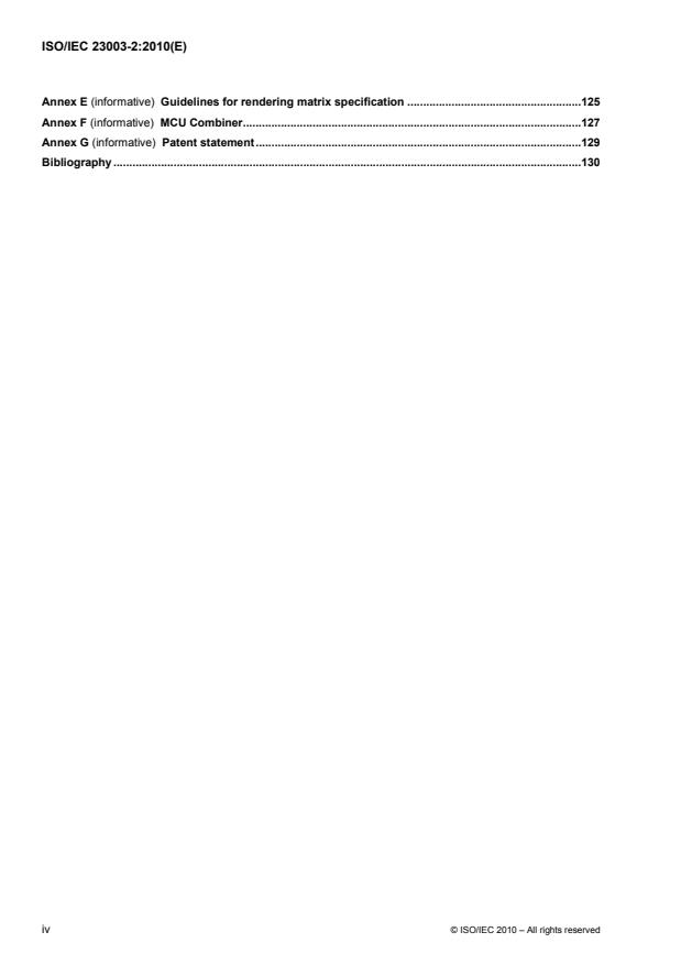 ISO/IEC 23003-2:2010 ISO/IEC 23003-2:2010 - Information technology -- MPEG audio technologies - Page 4 preview