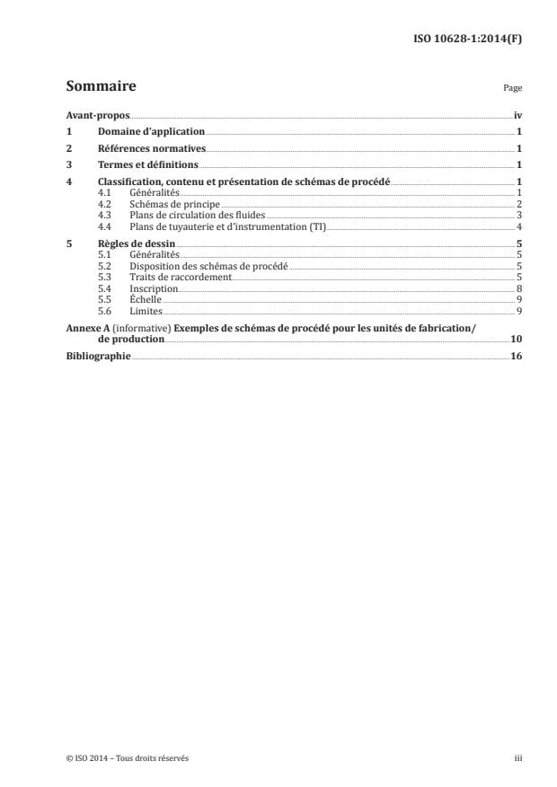 ISO 10628-1:2014 - Schémas de procédé pour l'industrie chimique et pétrochimique