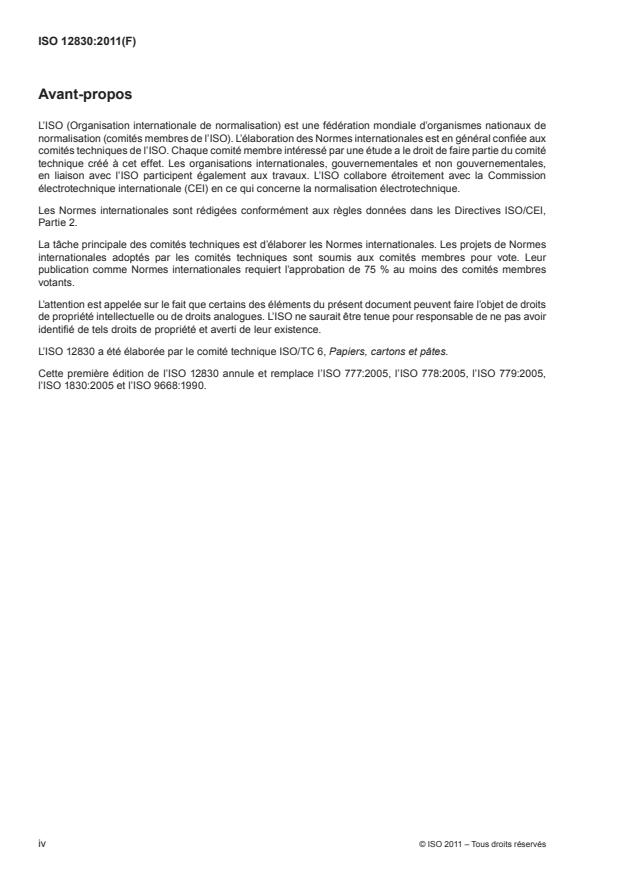 ISO 12830:2011 ISO 12830:2011 - Papiers, cartons et pâtes -- Détermination de la teneur en magnésium, calcium, manganese, fer, cuivre, sodium et potassium soluble dans l'acide - Page 4 preview
