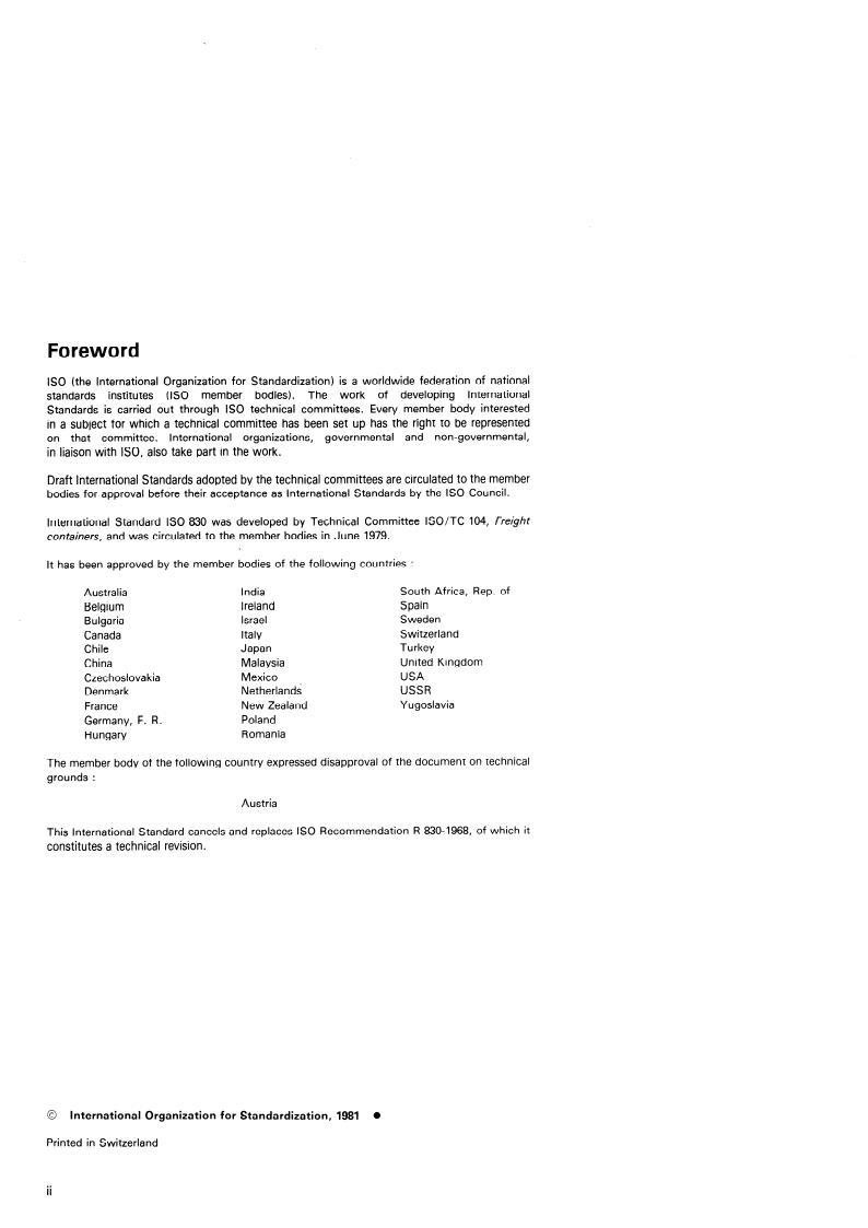 ISO 830:1981 ISO 830:1981 - Page 2 preview