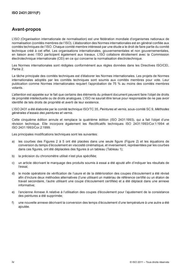 ISO 2431:2011 ISO 2431:2011 - Peintures et vernis -- Détermination du temps d'écoulement au moyen de coupes d'écoulement - Page 4 preview