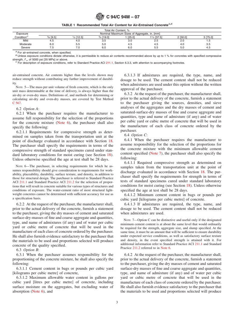 ASTM C94/C94M-07 - Standard Specification for Ready-Mixed Concrete