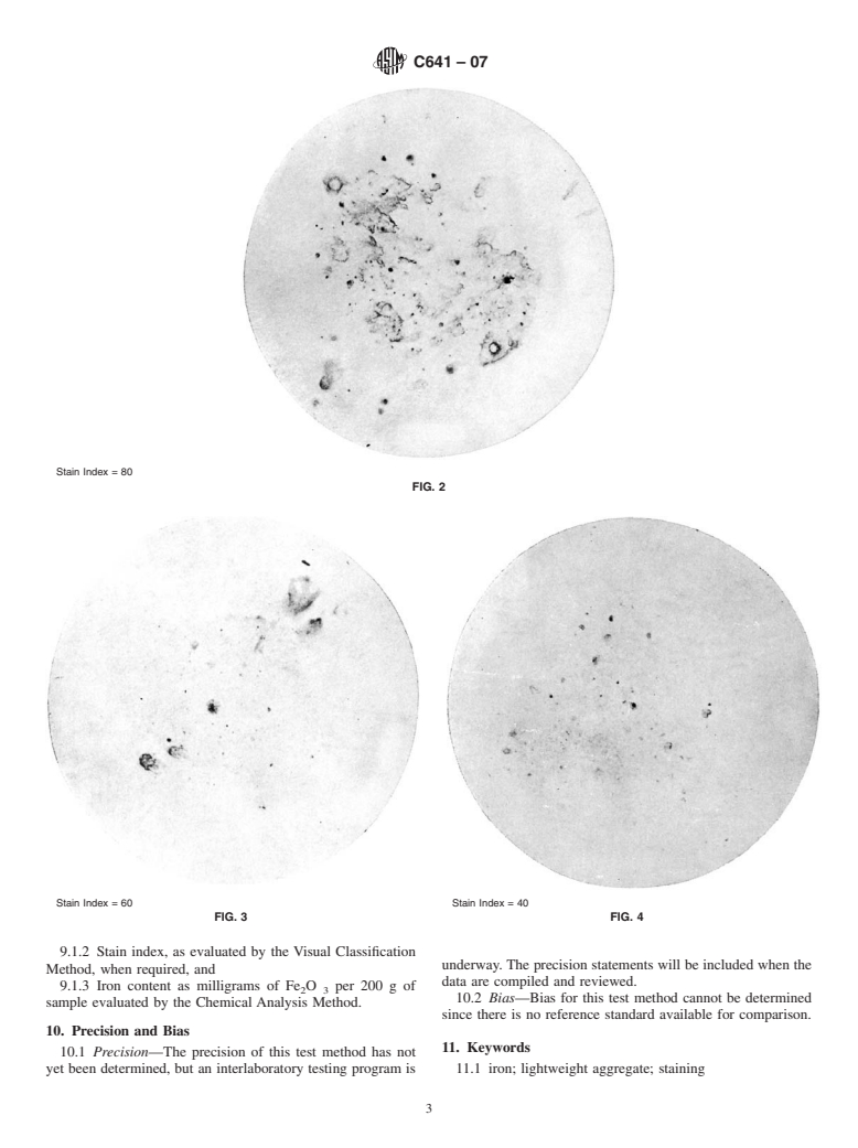 ASTM C641-07 - Standard Test Method for Iron Staining Materials in Lightweight Concrete Aggregates