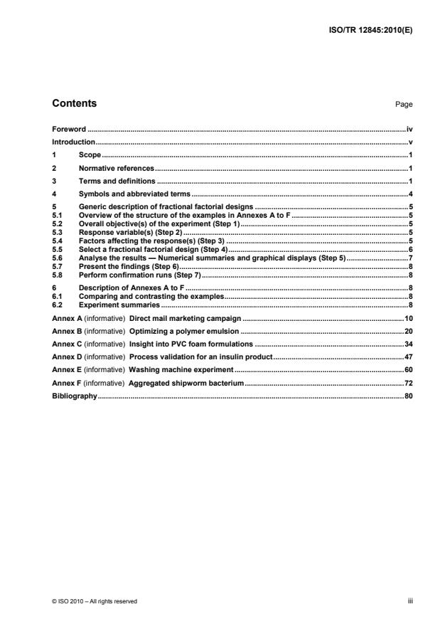ISO/TR 12845:2010 - Selected illustrations of fractional factorial screening experiments