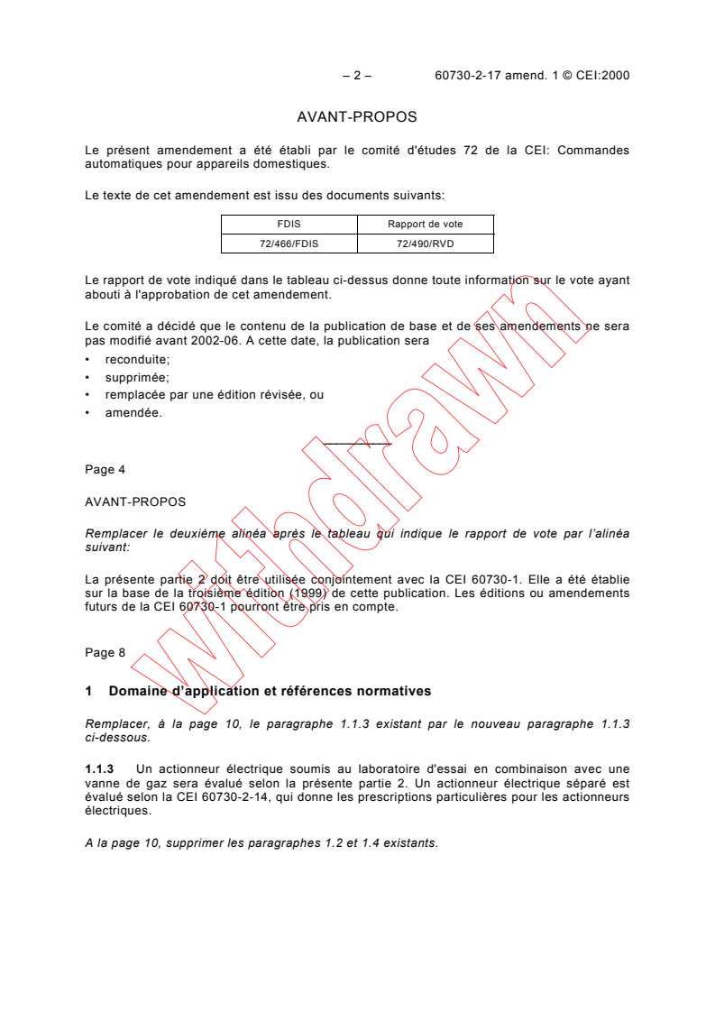 IEC 60730-2-17:1997/AMD1:2000 IEC 60730-2-17:1997/AMD1:2000 - Amendment 1 - Automatic electrical controls for household and similar use - Part 2: Particular requirements for electrically operated gas valves, including mechanical requirements
Released:12/21/2000
Isbn:2831855918 - Page 2 preview