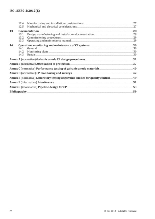 ISO 15589-2:2012 ISO 15589-2:2012 - Petroleum, petrochemical and natural gas industries -- Cathodic protection of pipeline transportation systems - Page 4 preview