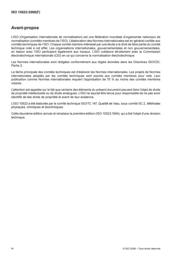 SIST ISO 10523:2010 ISO 10523:2008 - Qualité de l'eau -- Détermination du pH - Page 4 preview