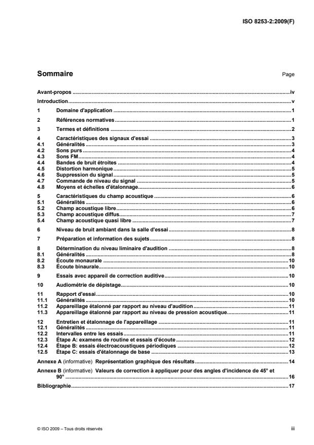 ISO 8253-2:2009 - Acoustique -- Méthodes d'essais audiométriques