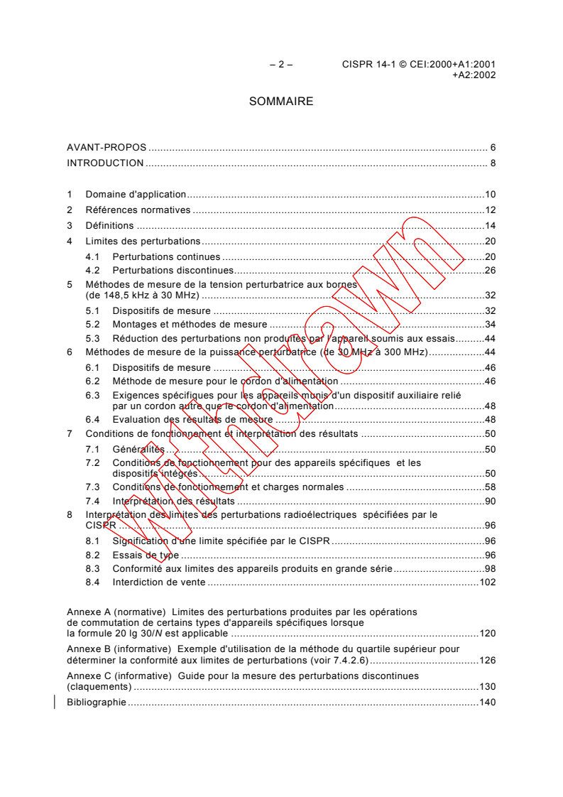 CISPR 14-1:2000 CISPR 14-1:2000+AMD1:2001+AMD2:2002 CSV - Electromagnetic compatibility - Requirements for household appliances, electric tools and similar apparatus - Part 1: Emission
Released:10/30/2002
Isbn:2831865735 - Page 4 preview