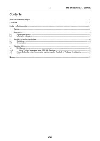 ETSI SR 000 314 V2.21.1 (2017-03) - Intellectual Property Rights (IPRs); Essential, or potentially Essential, IPRs notified to ETSI in respect of ETSI standards