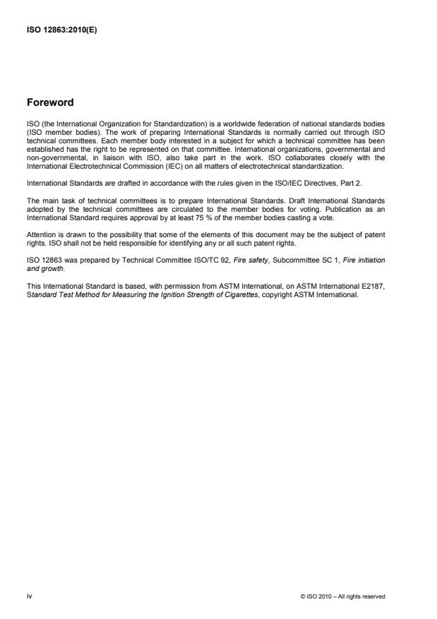 ISO 12863:2010 ISO 12863:2010 - Standard test method for assessing the ignition propensity of cigarettes - Page 4 preview