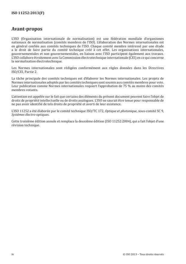 ISO 11252:2013 ISO 11252:2013 - Lasers et équipements associés aux lasers -- Source laser -- Exigences minimales pour la documentation - Page 4 preview