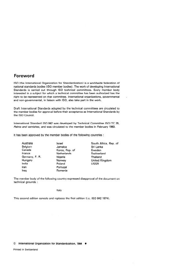 ISO 842:1984 ISO 842:1984 - Raw materials for paints and varnishes -- Sampling - Page 2 preview