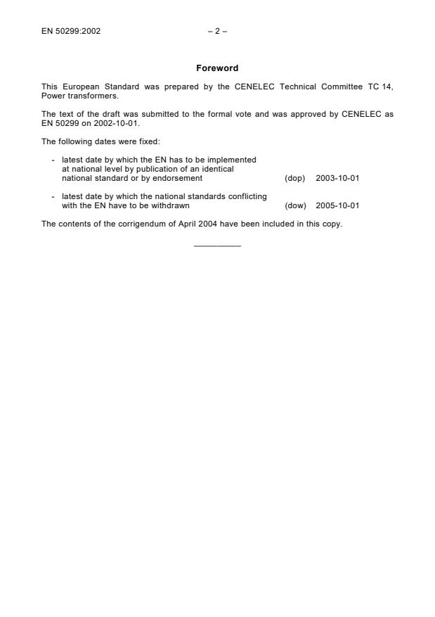 EN 50299:2002 EN 50299:2004 - Page 4 preview