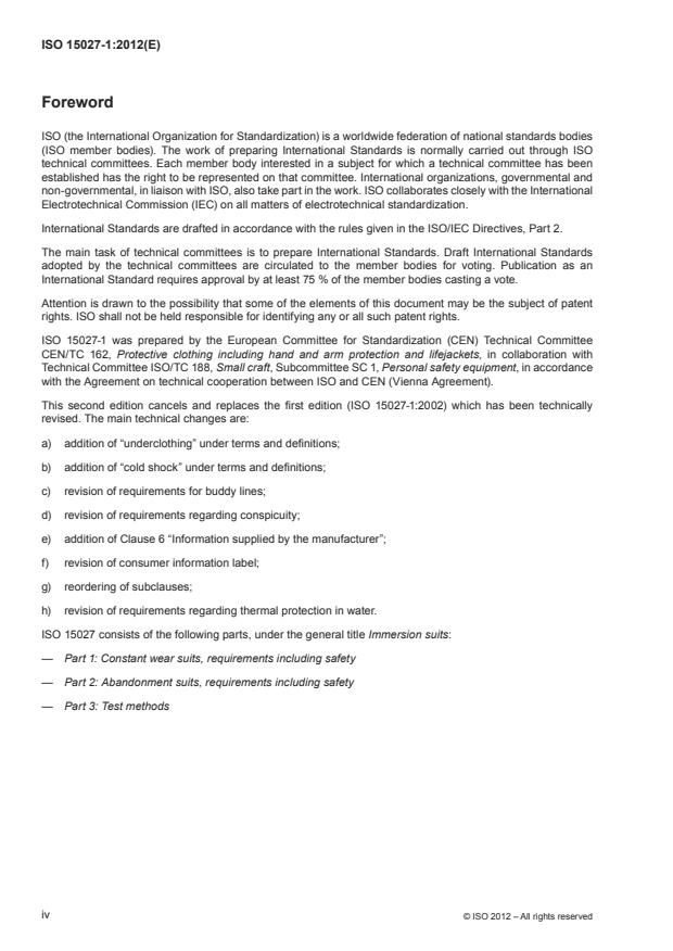 ISO 15027-1:2012 ISO 15027-1:2012 - Immersion suits - Page 4 preview