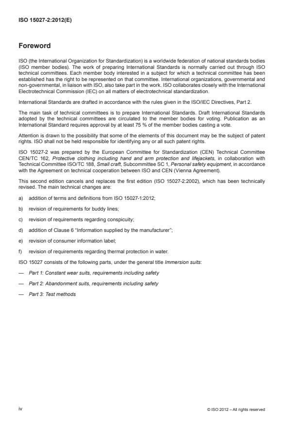 ISO 15027-2:2012 ISO 15027-2:2012 - Immersion suits - Page 4 preview