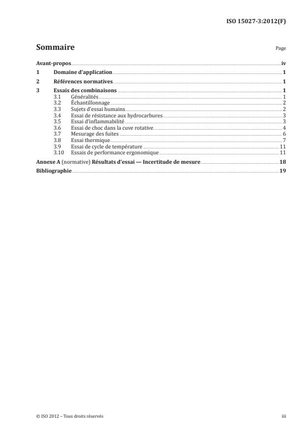 ISO 15027-3:2012 - Combinaisons de protection thermique en cas d'immersion