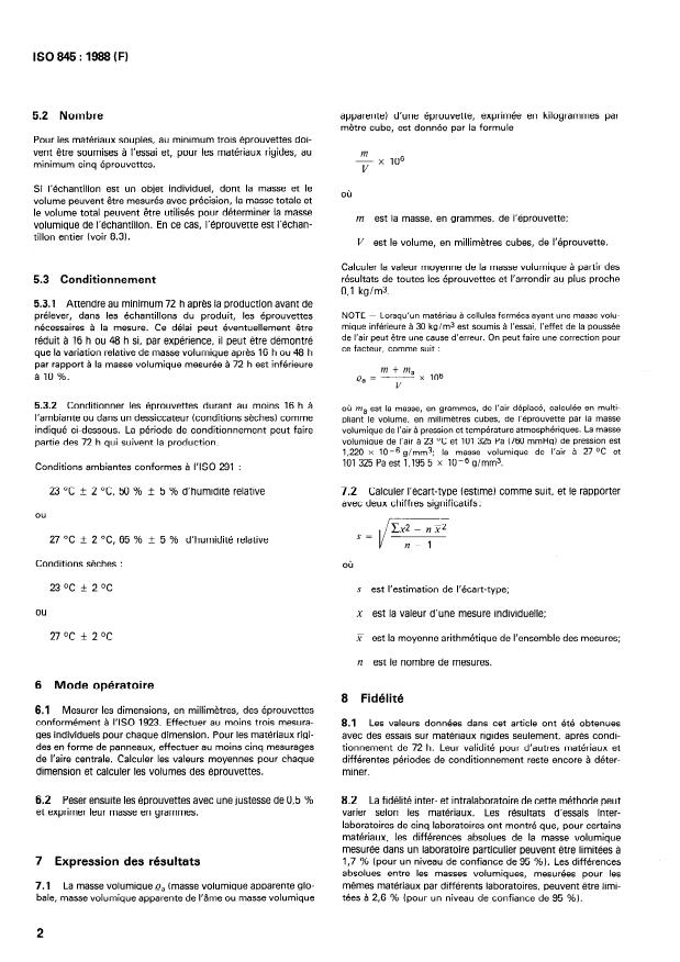 SIST ISO 845:1996 ISO 845:1988 - Caoutchoucs et plastiques alvéolaires -- Détermination de la masse volumique apparente - Page 4 preview