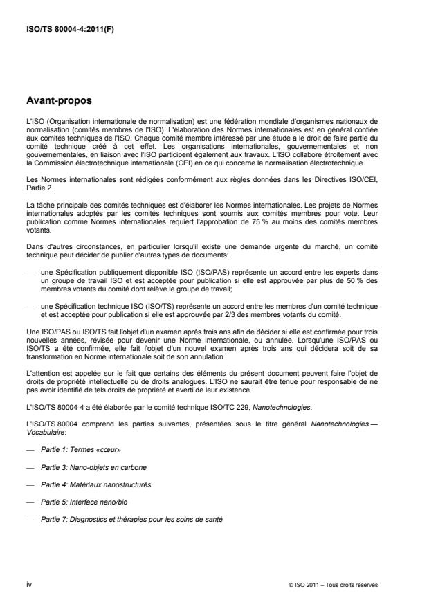 ISO/TS 80004-4:2011 ISO/TS 80004-4:2011 - Nanotechnologies -- Vocabulaire - Page 4 preview