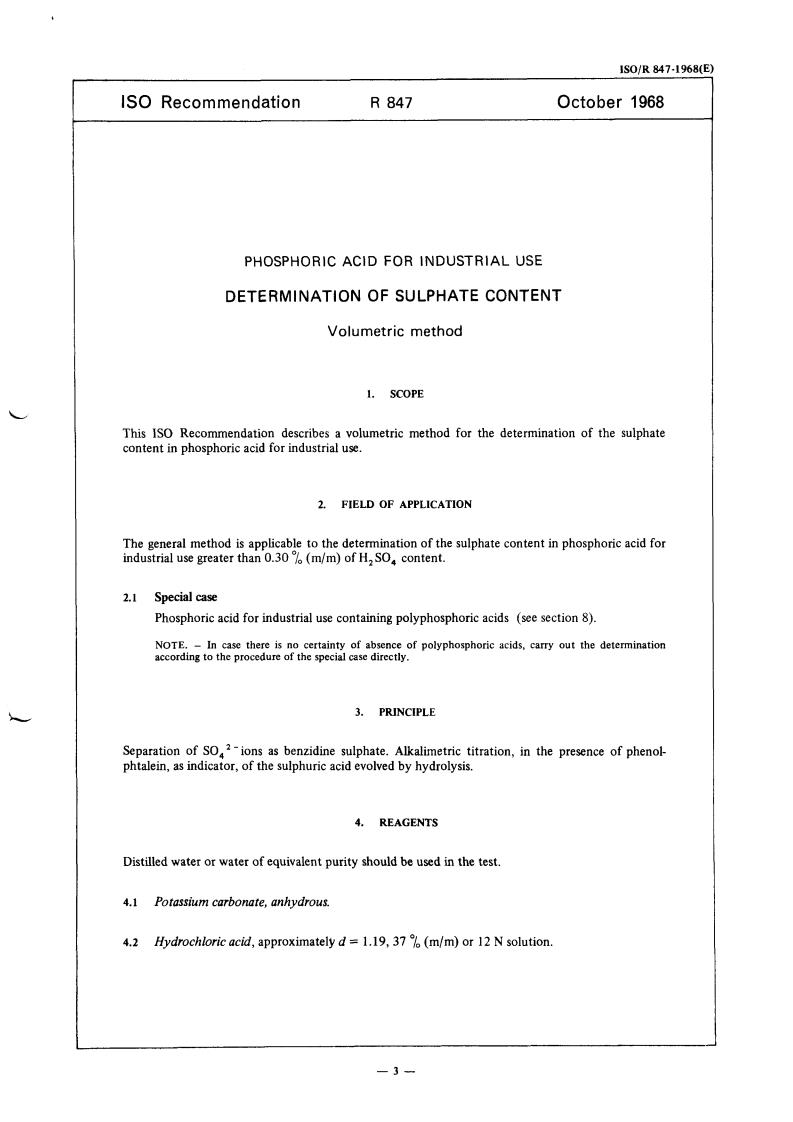 ISO/R 847:1968 - Withdrawal of ISO/R 847-1968
Released:10/1/1968