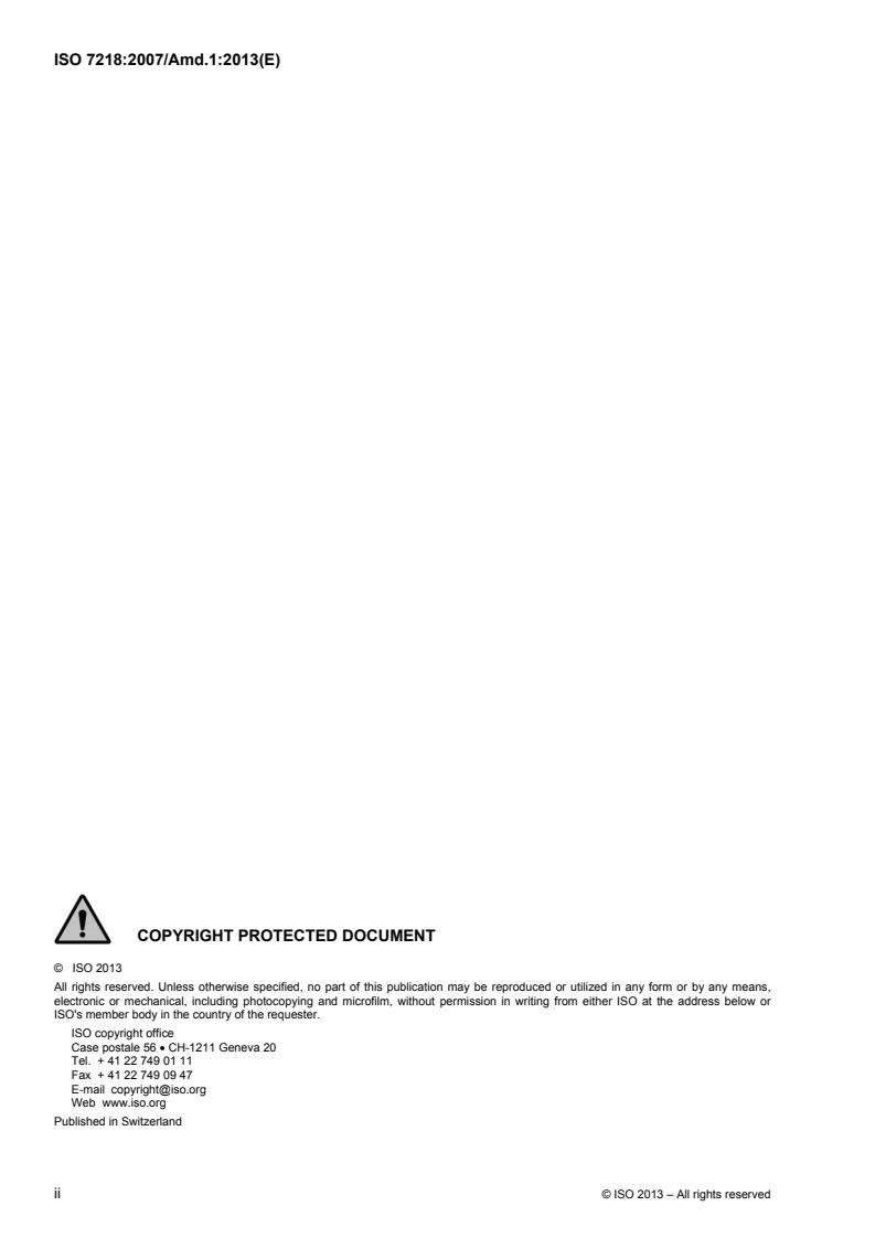 ISO 7218:2007/Amd 1:2013 ISO 7218:2007/Amd 1:2013 - Microbiology of food and animal feeding stuffs — General requirements and guidance for microbiological examinations — Amendment 1
Released:16. 04. 2014 - Page 2 preview