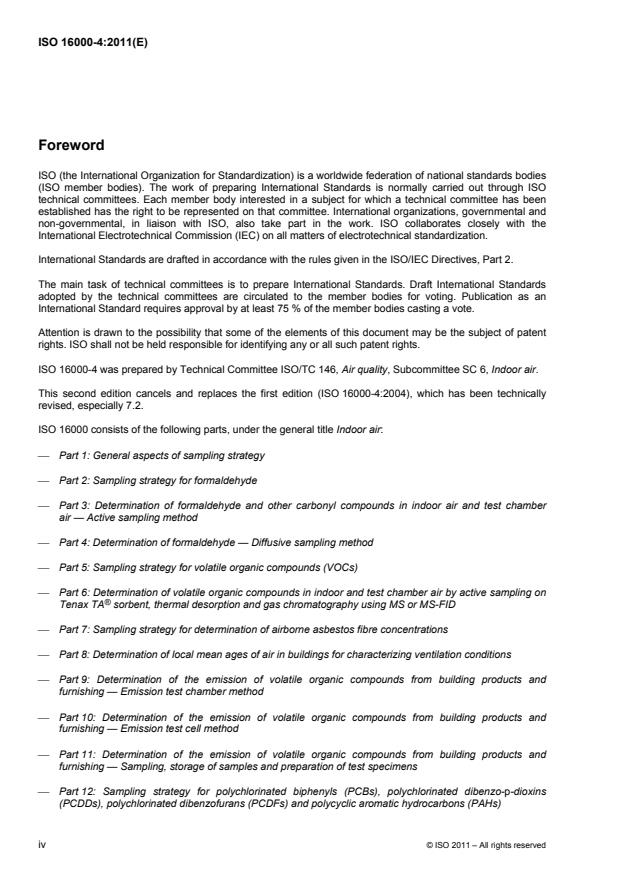 ISO 16000-4:2011 ISO 16000-4:2011 - Indoor air - Page 4 preview