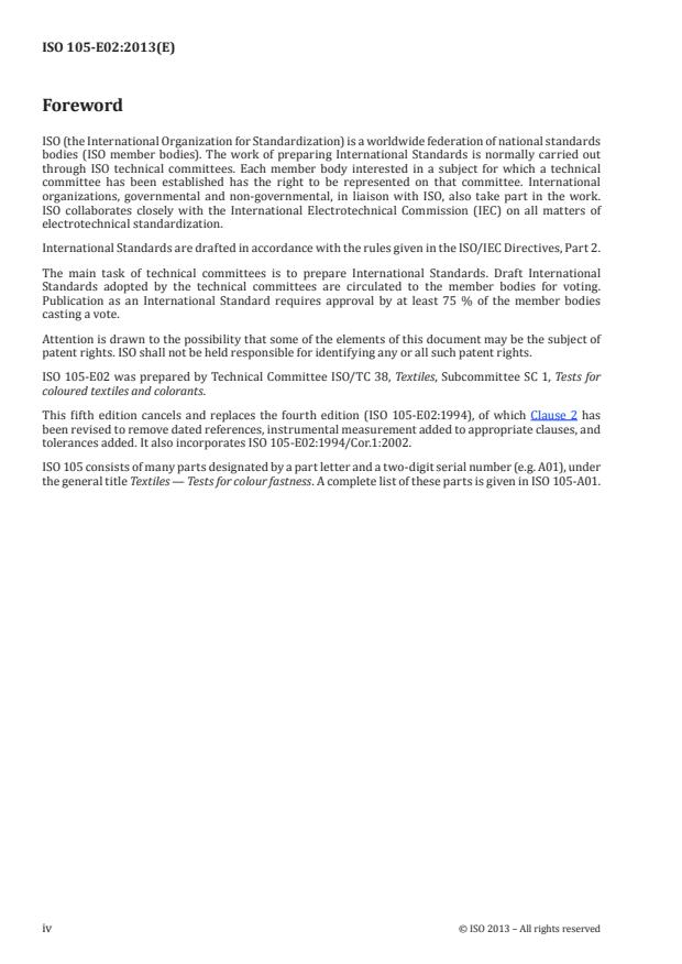 ISO 105-E02:2013 ISO 105-E02:2013 - Textiles -- Tests for colour fastness - Page 4 preview