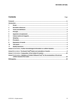 ISO 9308-2:2012 - Water quality — Enumeration of Escherichia coli and coliform bacteria — Part 2: Most probable number method
Released:13. 06. 2012 - Page 3 preview
