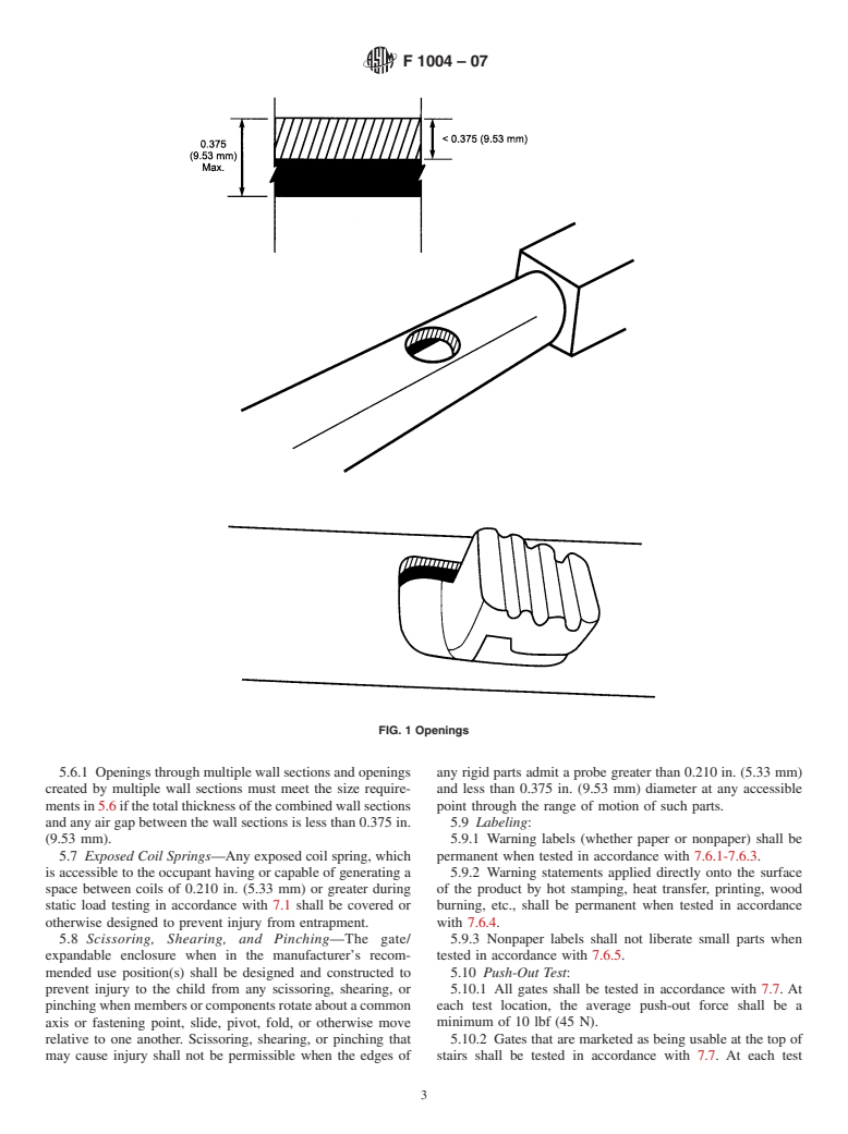 ASTM F1004-07 - Standard Consumer Safety Specification for Expansion Gates and Expandable Enclosures