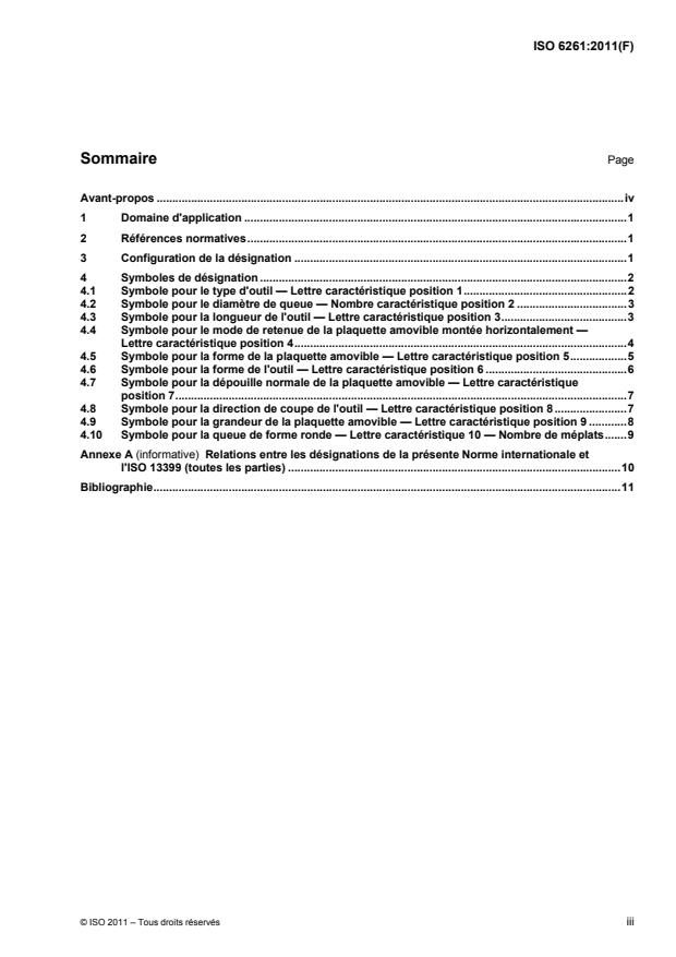 ISO 6261:2011 - Porte-plaquette a queue cylindrique (porte-plaquette d'alésage) -- Désignation