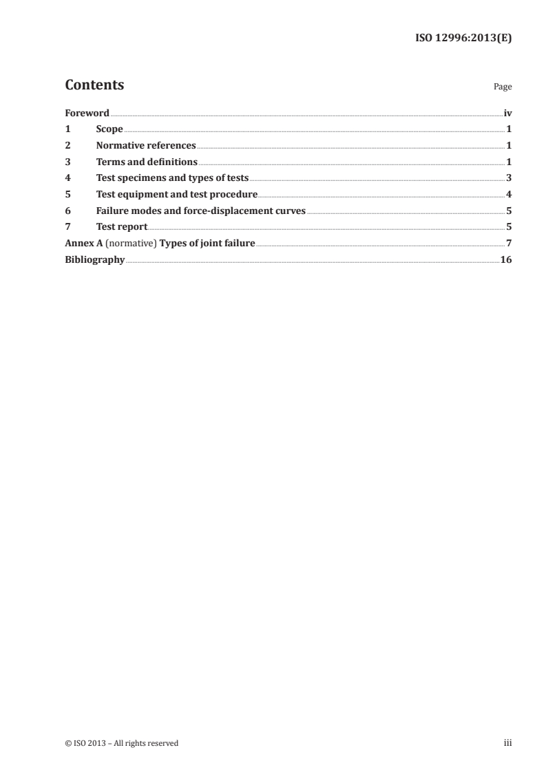 ISO 12996:2013 - Mechanical joining — Destructive testing of joints — Specimen dimensions and test procedure for tensile shear testing of single joints
Released:6/24/2013