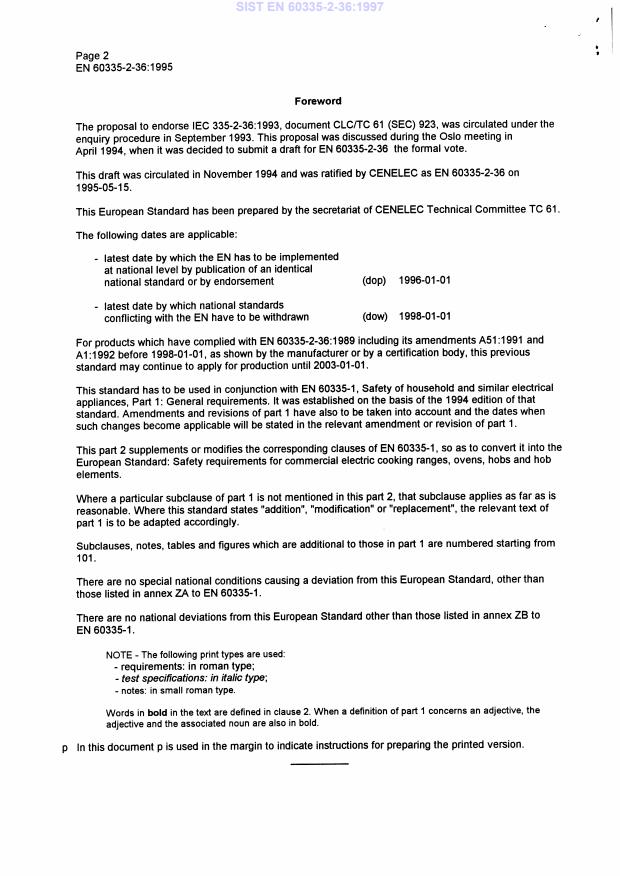 EN 60335-2-36:1995 EN 60335-2-36:1997 - Page 4 preview