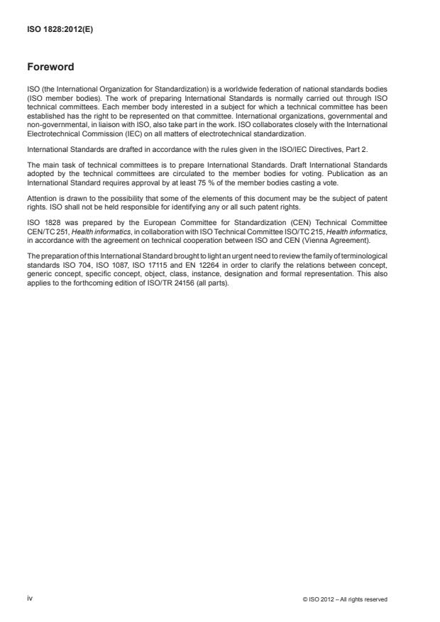 ISO 1828:2012 ISO 1828:2012 - Health informatics -- Categorial structure for terminological systems of surgical procedures - Page 4 preview