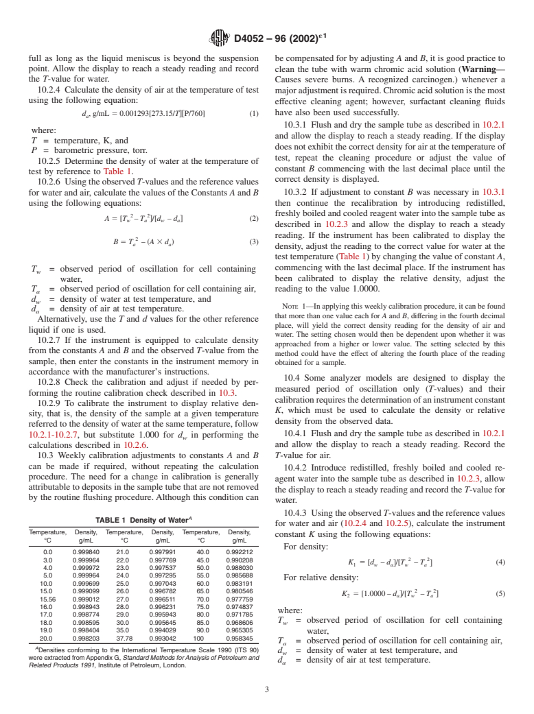 ASTM D4052-96(2002)e1 - Standard Test Method for Density and Relative Density of Liquids by Digital Density Meter